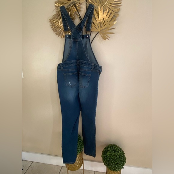 Blue Spice Denim Overalls with Brass Accents - Picture 4 of 6